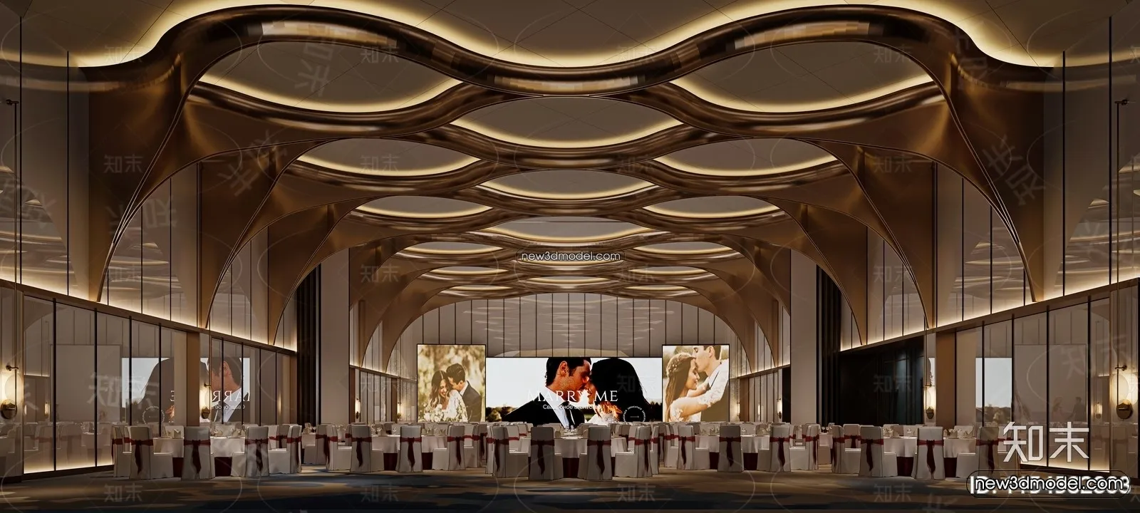 3D Model of Wedding Hall - 3D Scene - 156