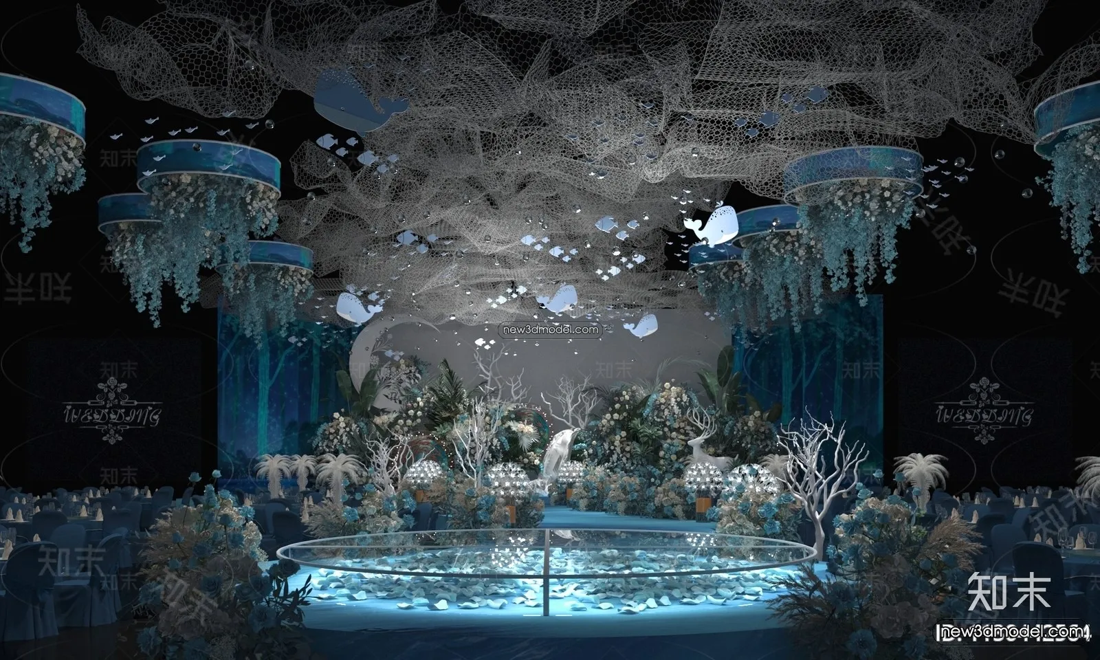 3D Model of Wedding Hall - 3D Scene - 157