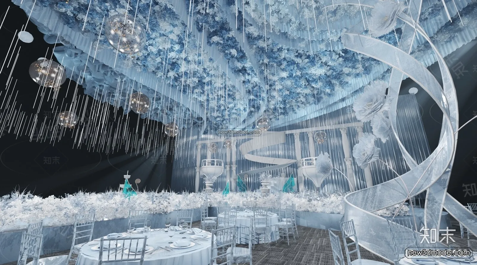 3D Model of Wedding Hall - 3D Scene - 159