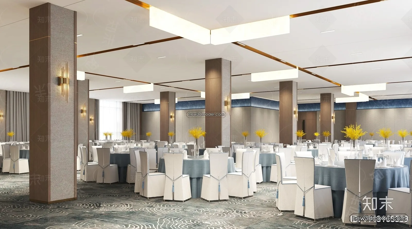 3D Model of Wedding Hall - 3D Scene - 160