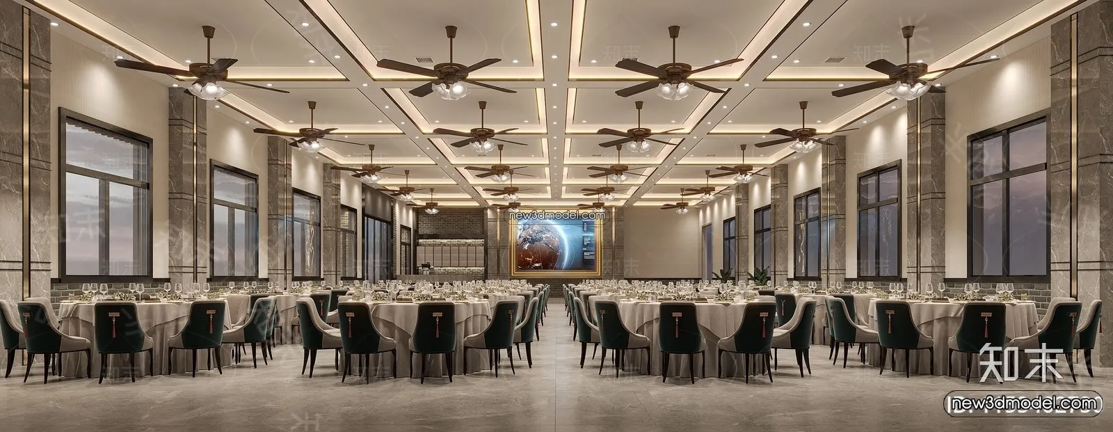 3D Model of Wedding Hall - 3D Scene - 161