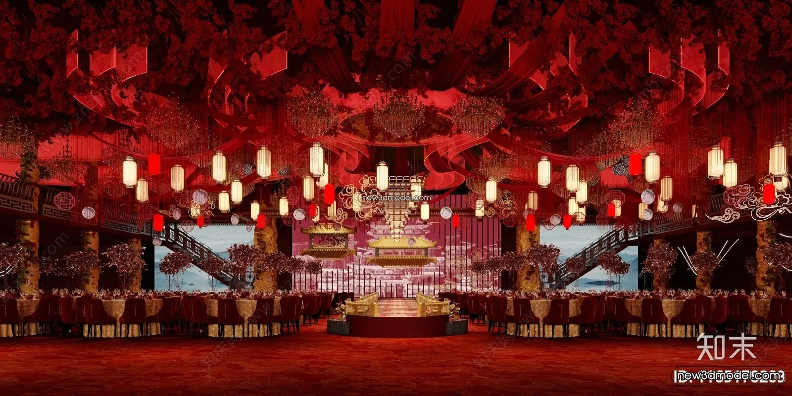 3D Model of Wedding Hall - 3D Scene - 170