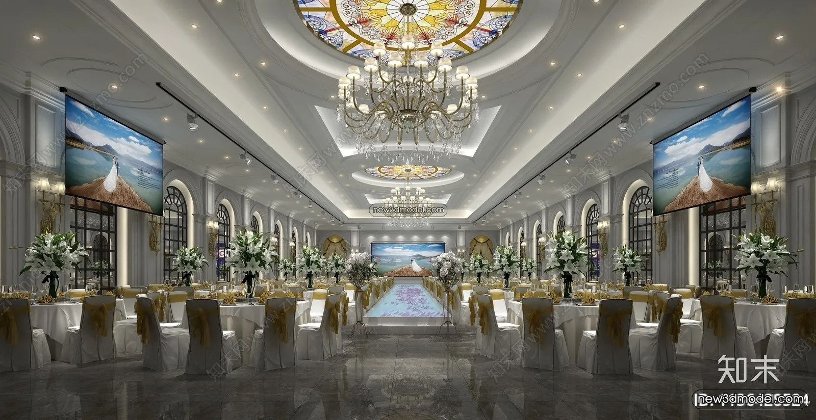 3D Model of Wedding Hall - 3D Scene - 171