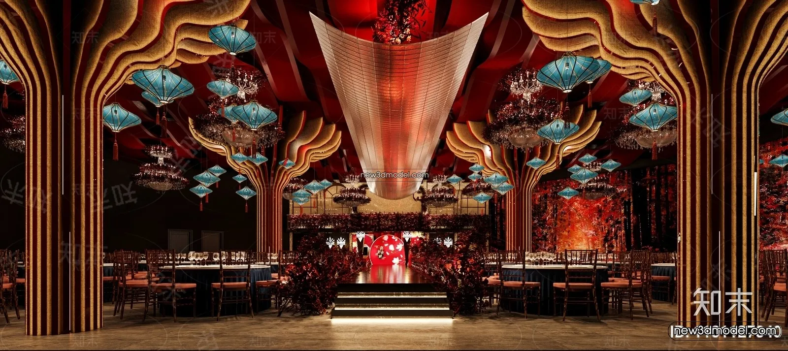 3D Model of Wedding Hall - 3D Scene - 175