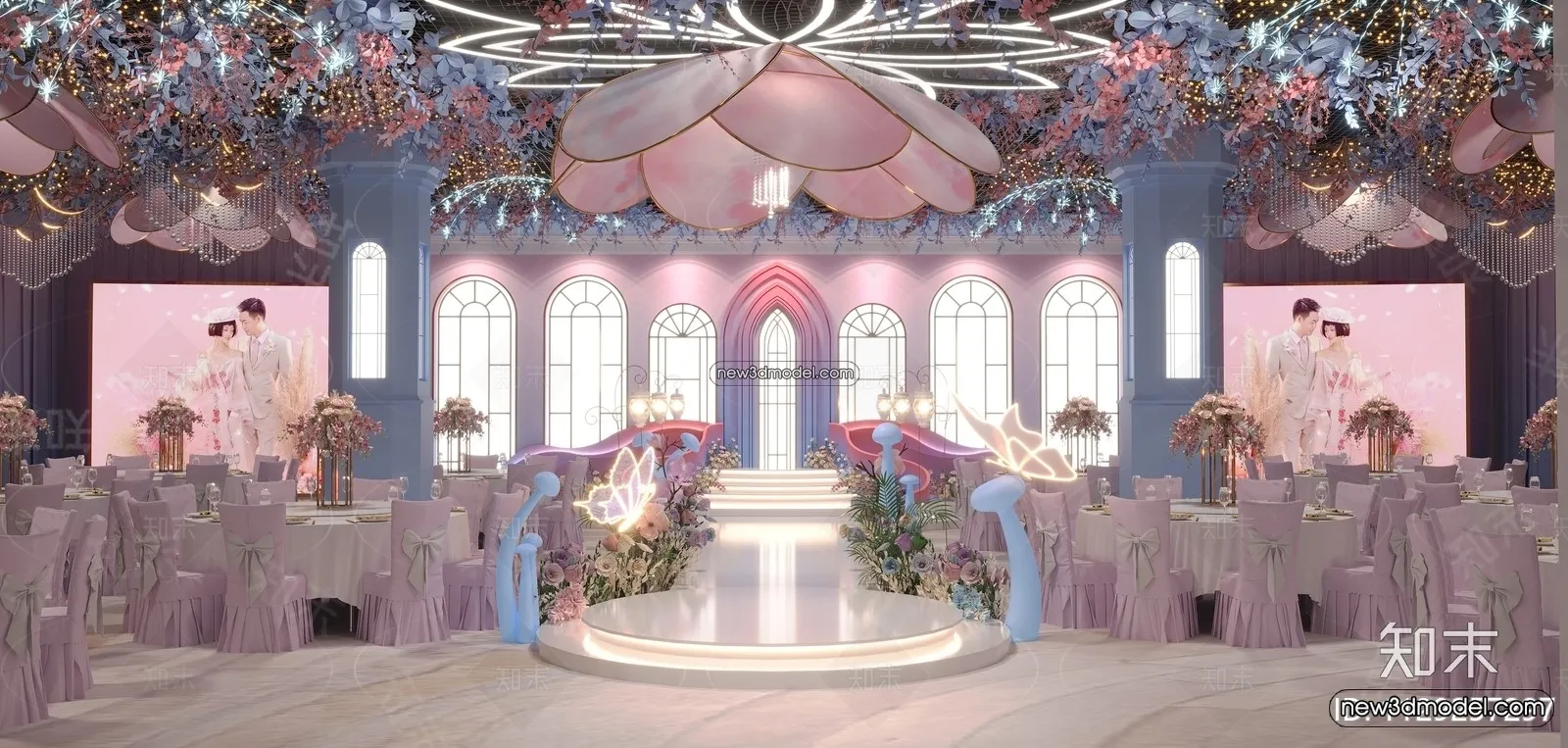3D Model of Wedding Hall - 3D Scene - 176