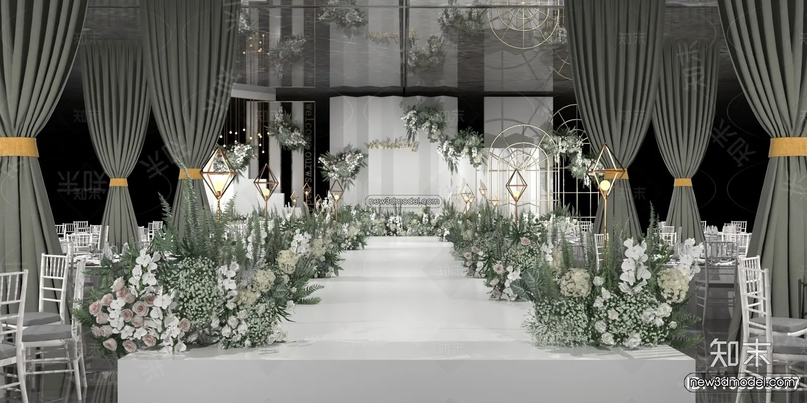 3D Model of Wedding Hall - 3D Scene - 177
