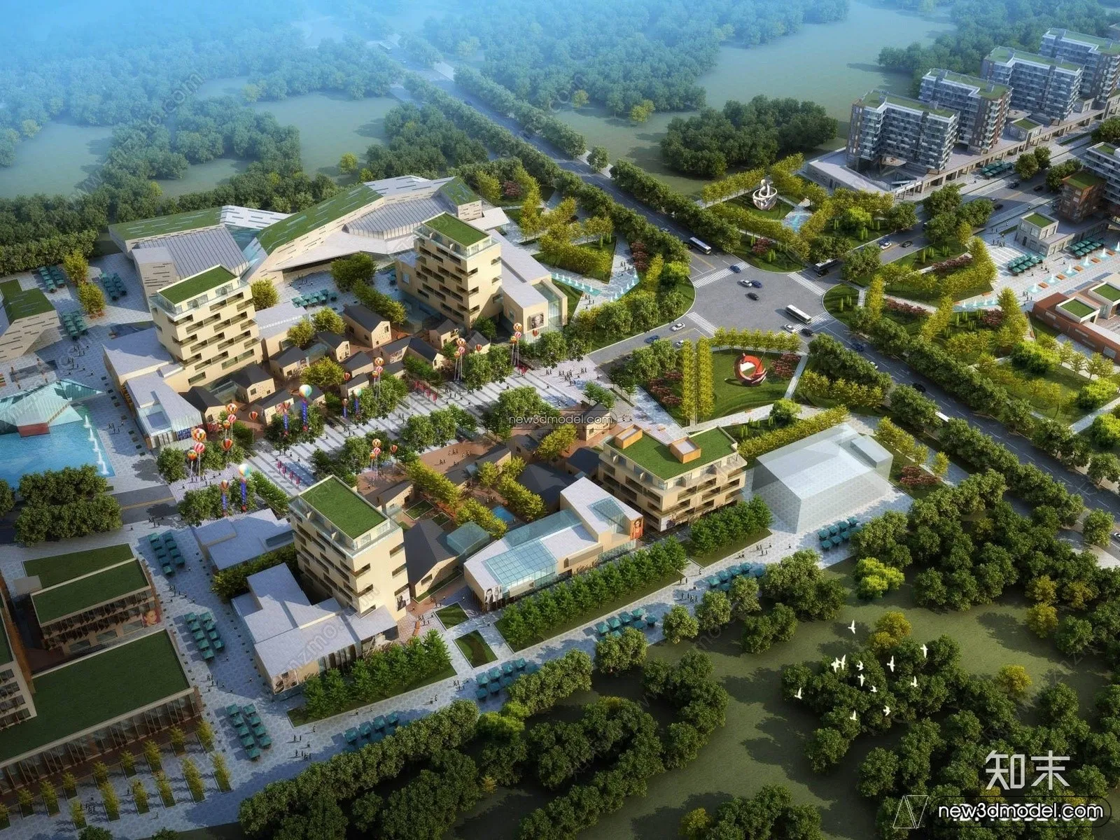 3D Models of Apartment Building - Exterior 3D Scenes - 002