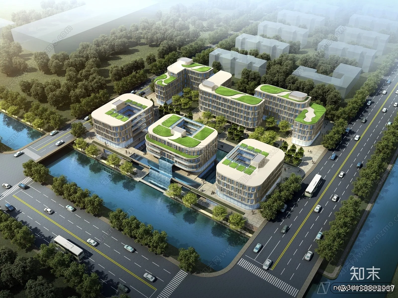 3D Models of Apartment Building - Exterior 3D Scenes - 006