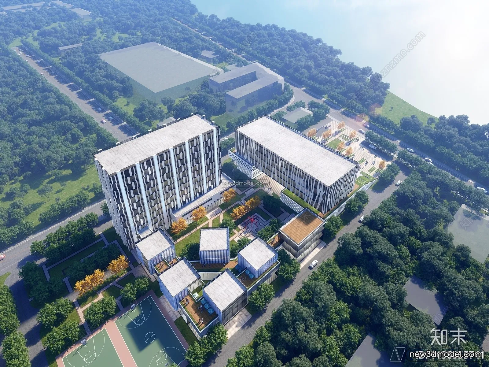 3D Models of Apartment Building - Exterior 3D Scenes - 010