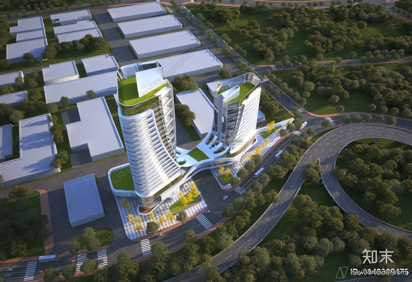 3D Models of Apartment Building - Exterior 3D Scenes - 011