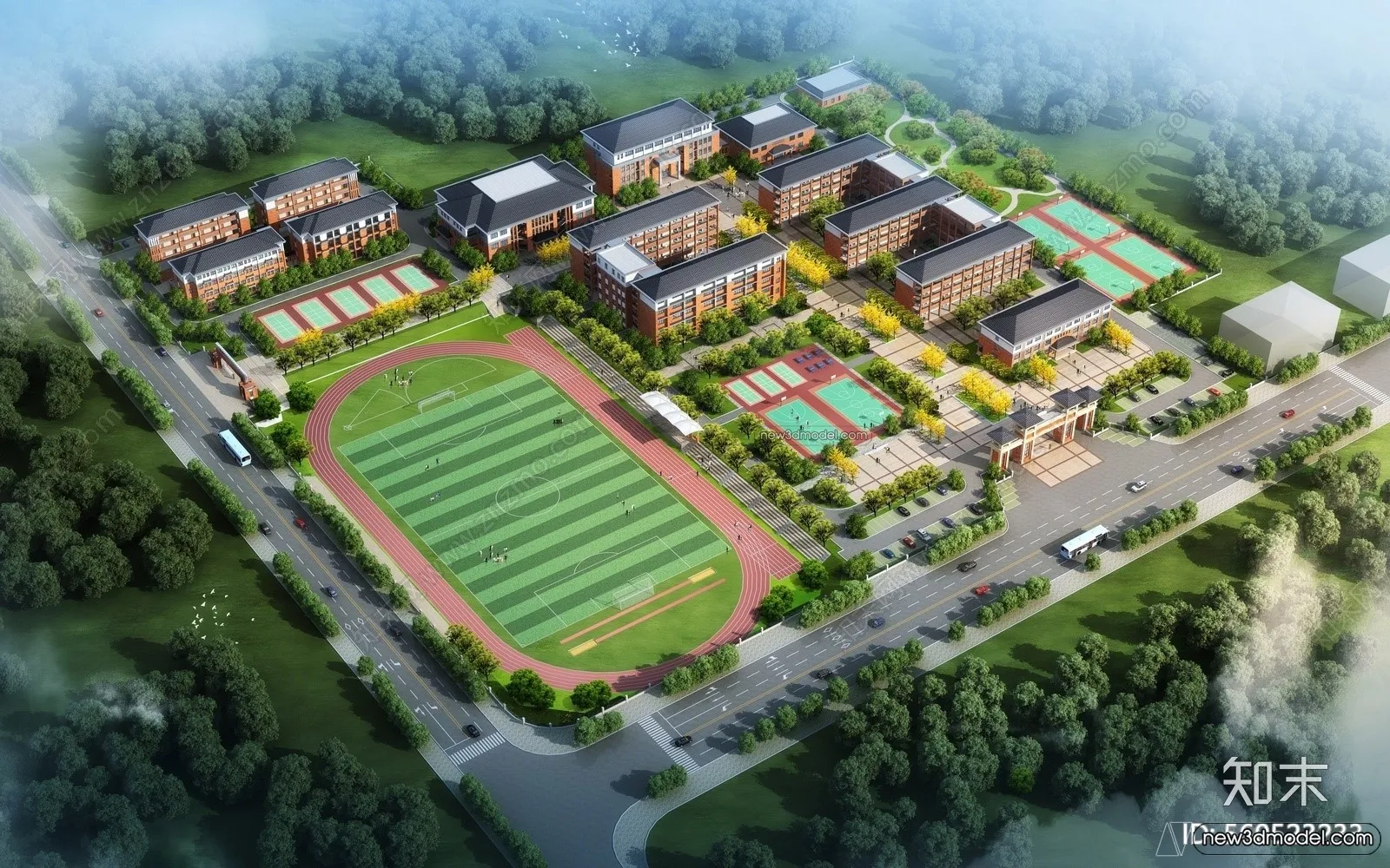 3D Models of Apartment Building - Exterior 3D Scenes - 013