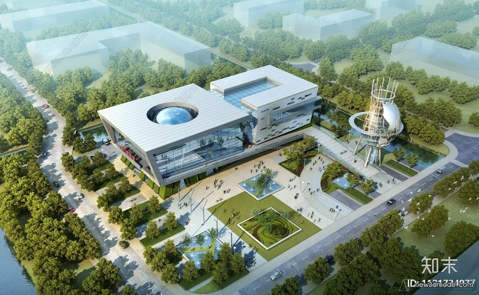 3D Models of Apartment Building - Exterior 3D Scenes - 015