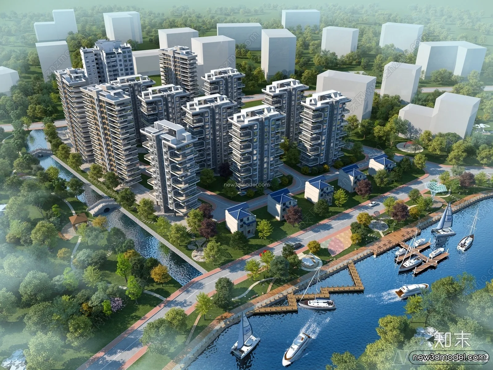 3D Models of Apartment Building - Exterior 3D Scenes - 018