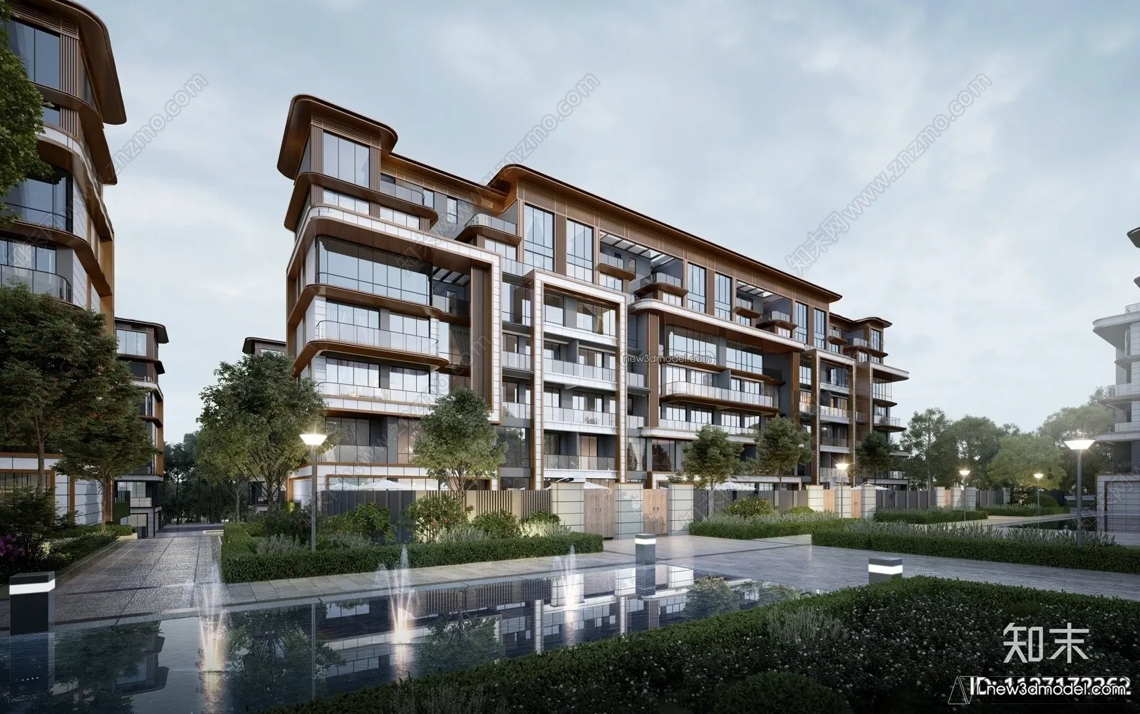 3D Models of Apartment Building - Exterior 3D Scenes - 023