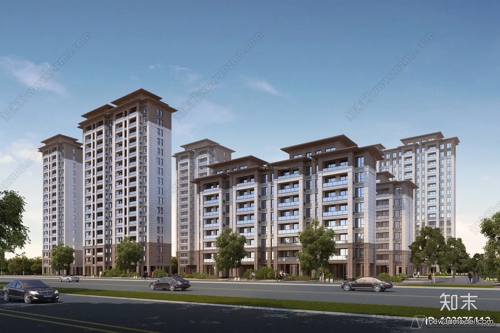 3D Models of Apartment Building - Exterior 3D Scenes - 046