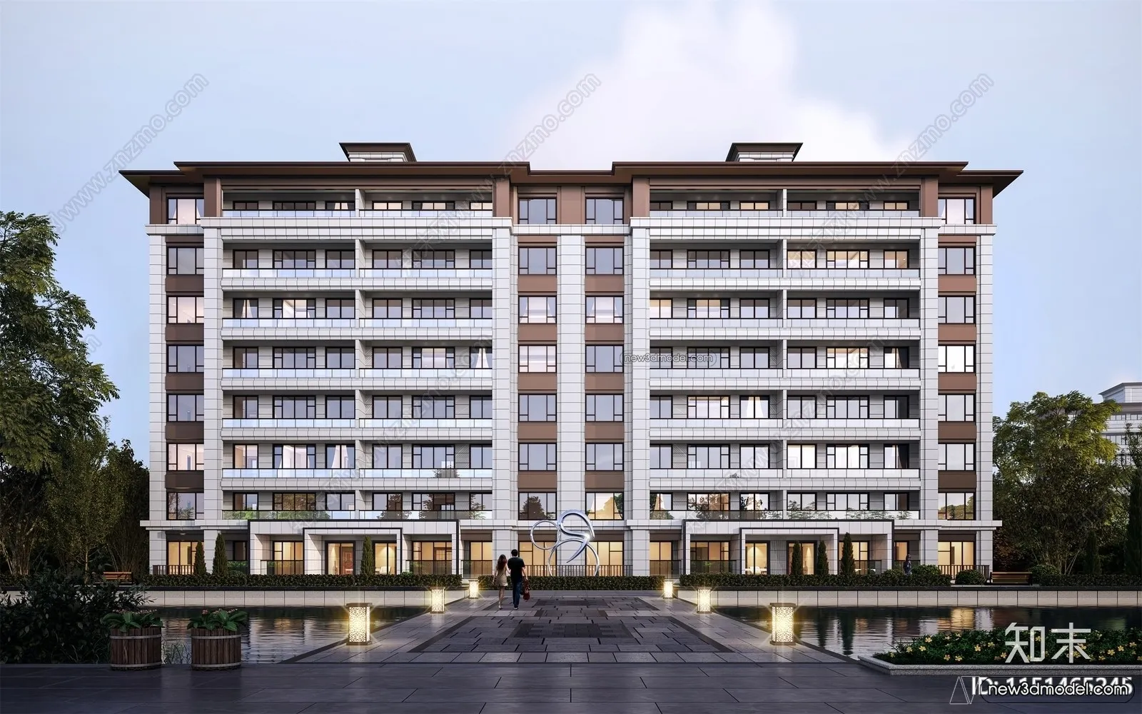 3D Models of Apartment Building - Exterior 3D Scenes - 049