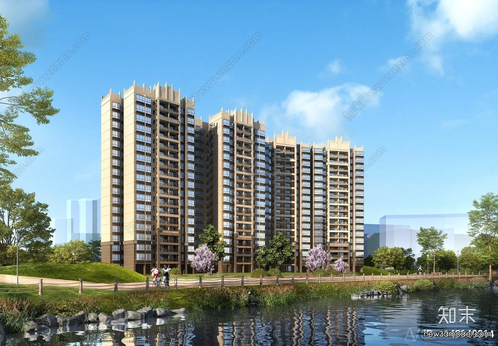 3D Models of Apartment Building - Exterior 3D Scenes - 064