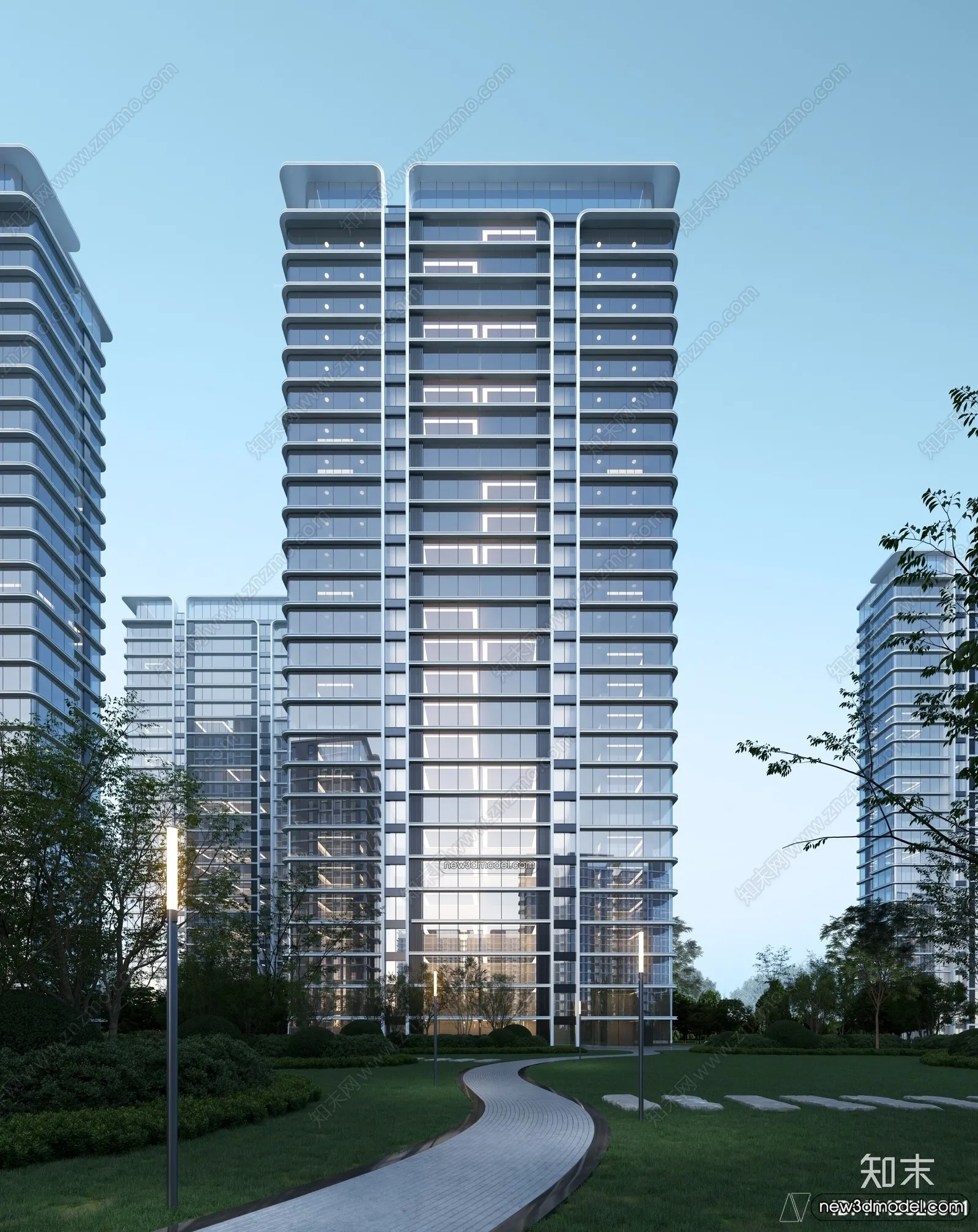 3D Models of Apartment Building - Exterior 3D Scenes - 066