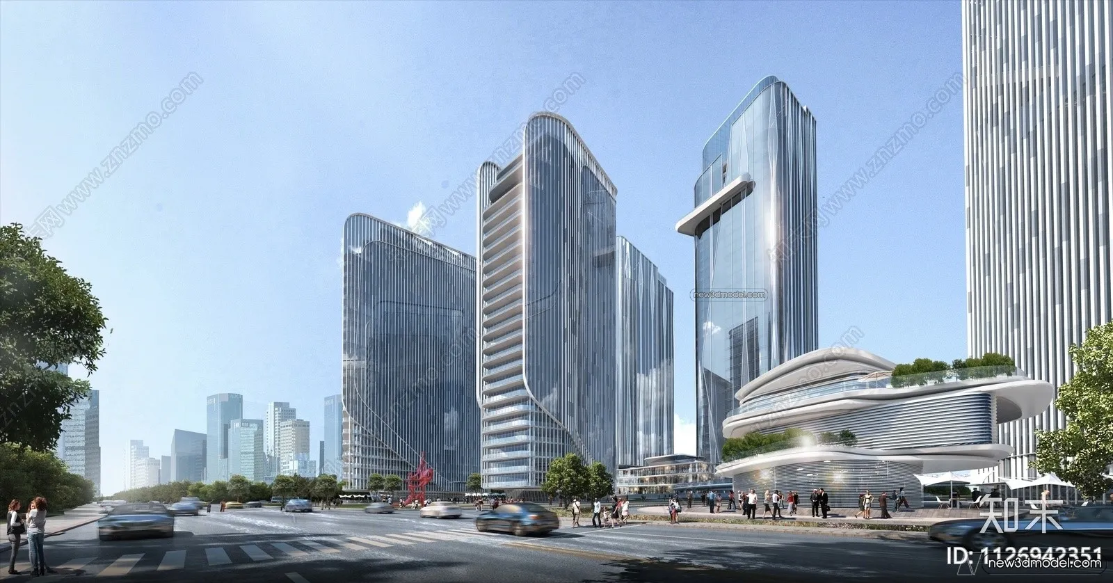 3D Models of Commercial Building - Exterior 3D Scenes - 001