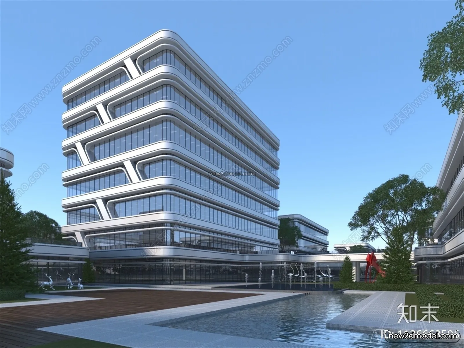 3D Models of Commercial Building - Exterior 3D Scenes - 004