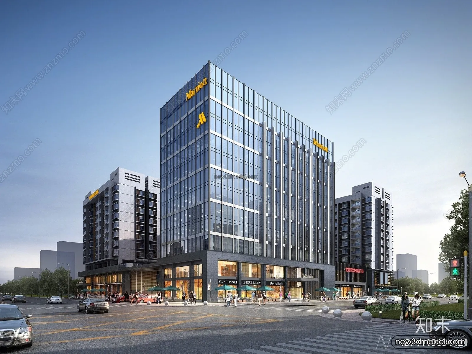 3D Models of Commercial Building - Exterior 3D Scenes - 005