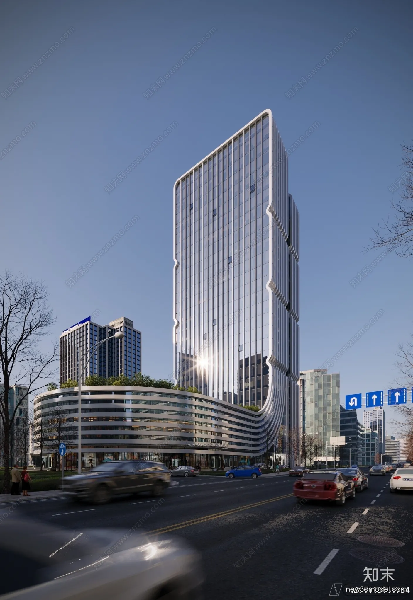 3D Models of Commercial Building - Exterior 3D Scenes - 006