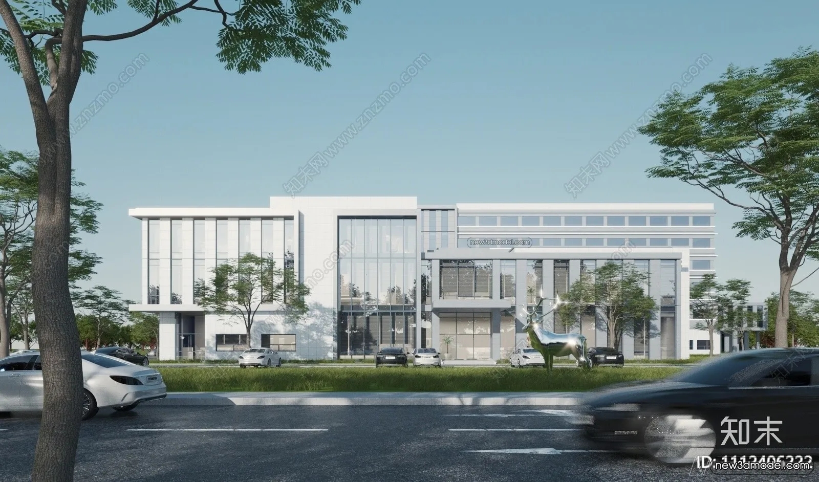 3D Models of Commercial Building - Exterior 3D Scenes - 008