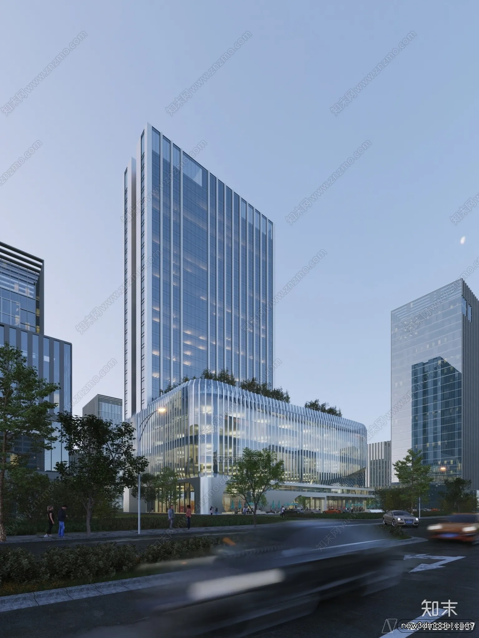 3D Models of Commercial Building - Exterior 3D Scenes - 010