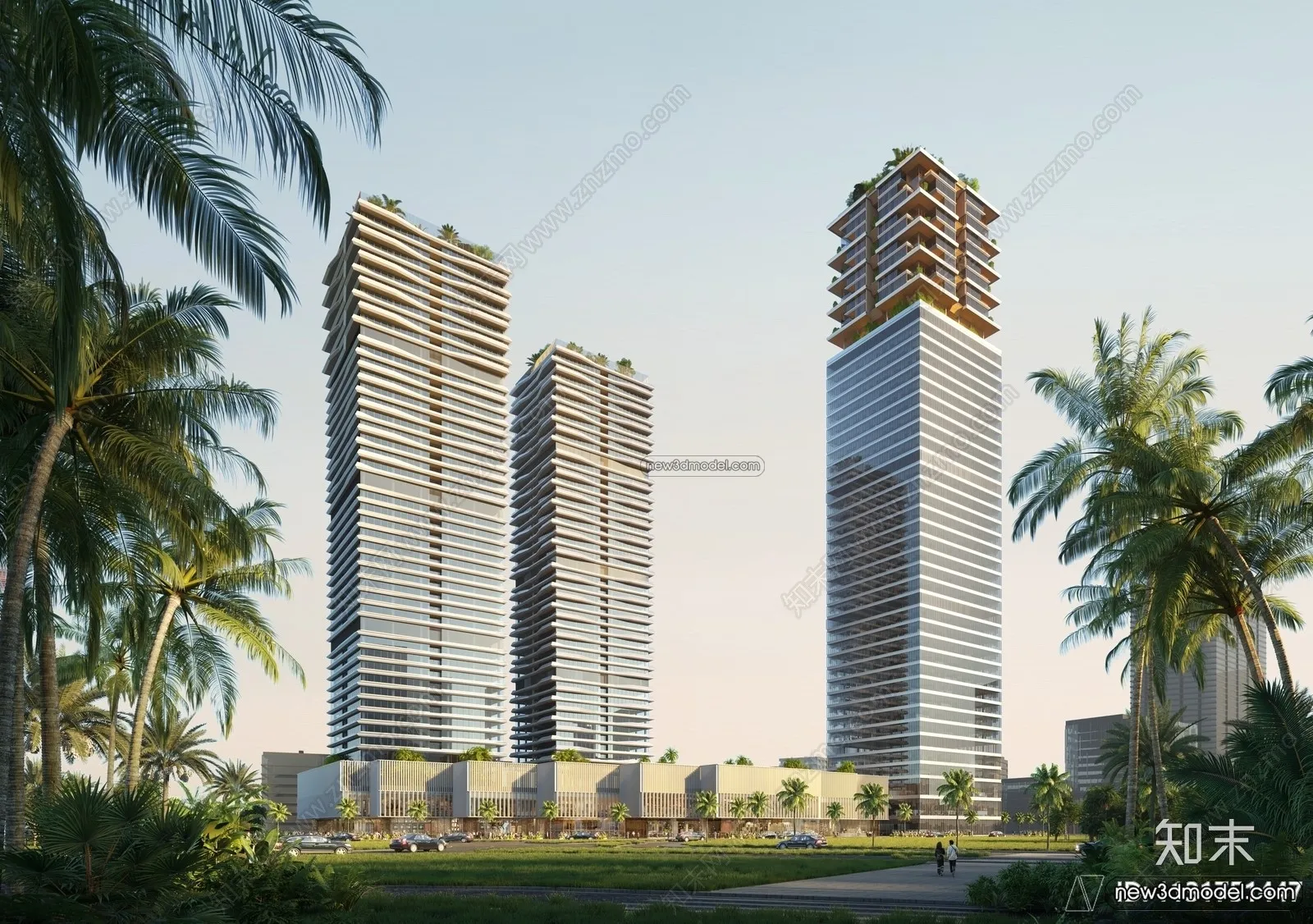 3D Models of Commercial Building - Exterior 3D Scenes - 011