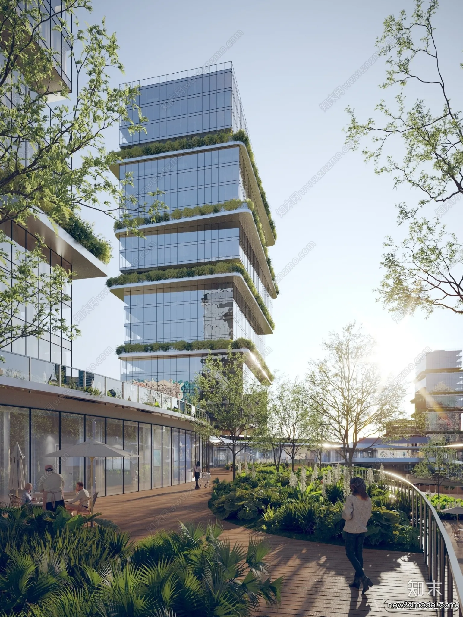 3D Models of Commercial Building - Exterior 3D Scenes - 014