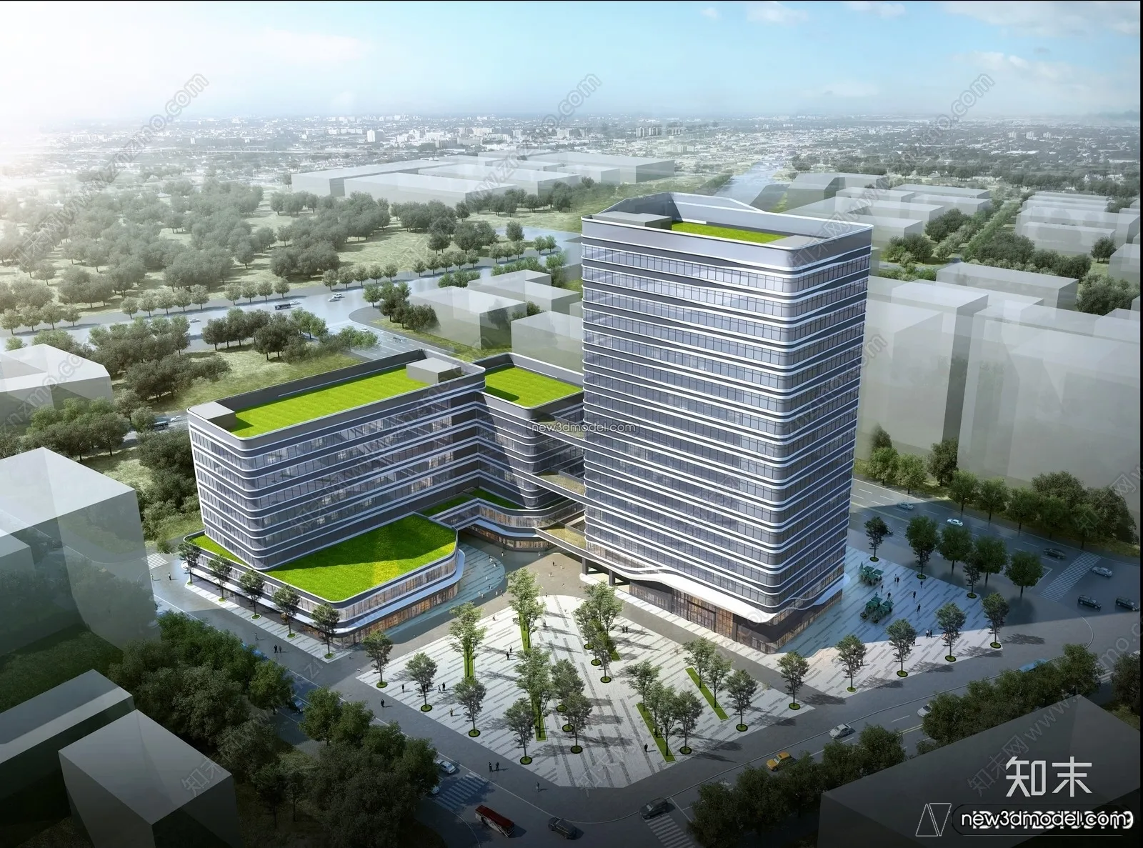 3D Models of Commercial Building - Exterior 3D Scenes - 015