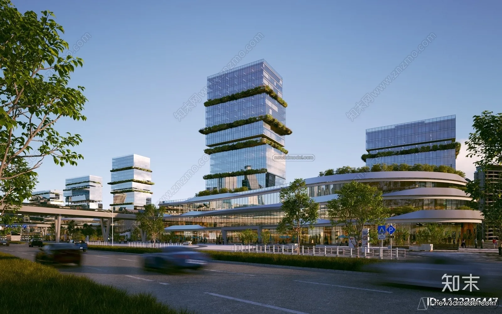 3D Models of Commercial Building - Exterior 3D Scenes - 016