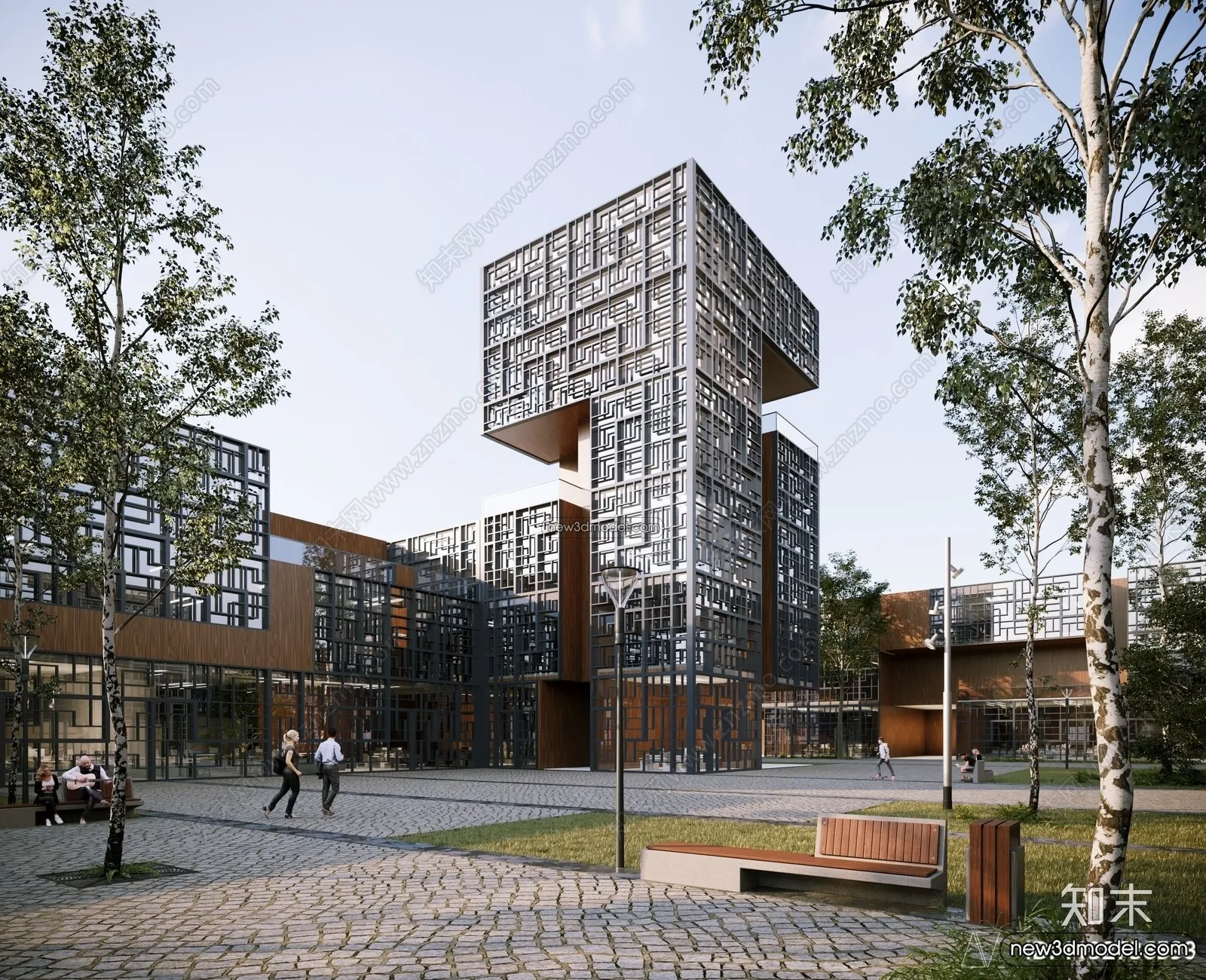 3D Models of Commercial Building - Exterior 3D Scenes - 017