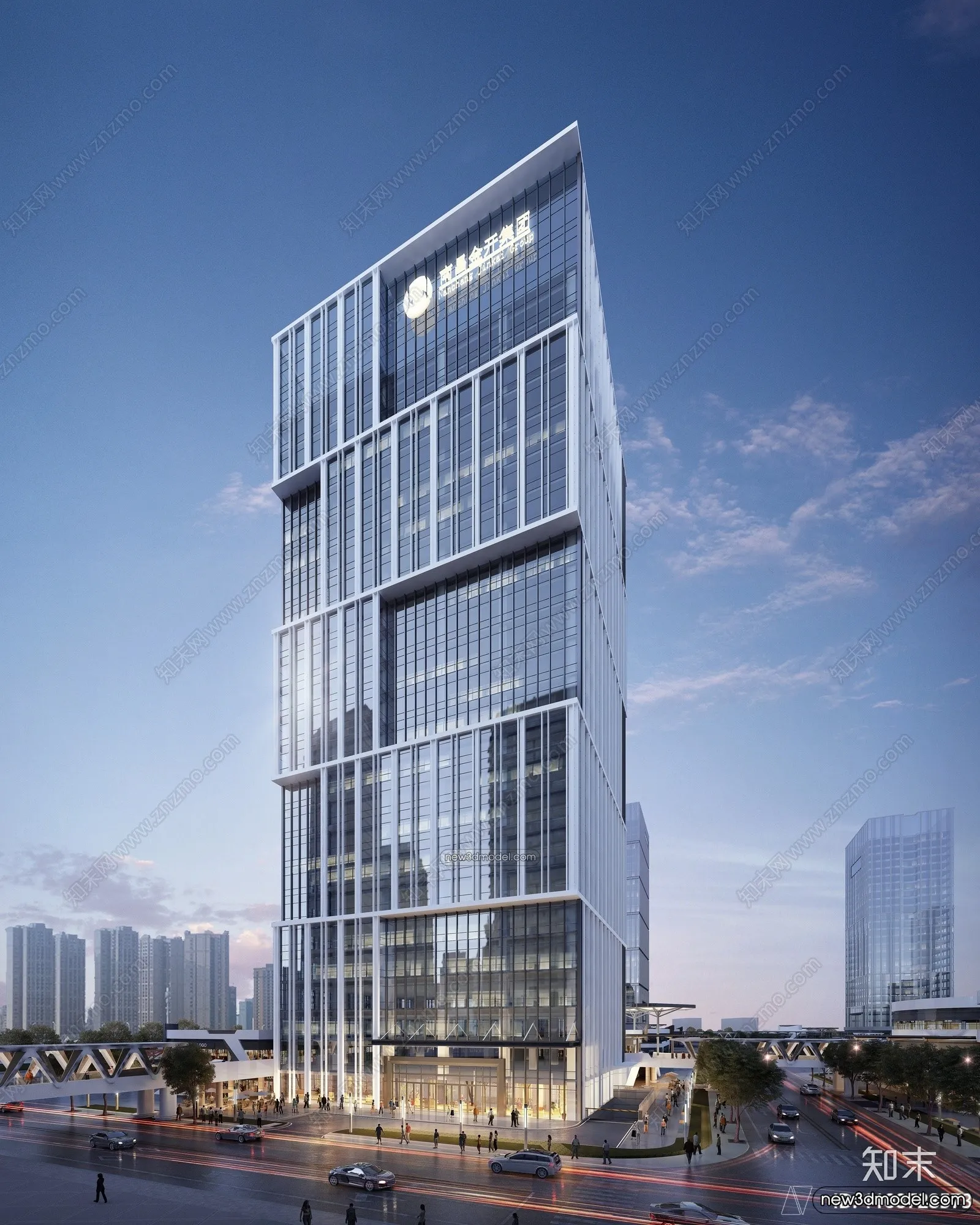 3D Models of Commercial Building - Exterior 3D Scenes - 018