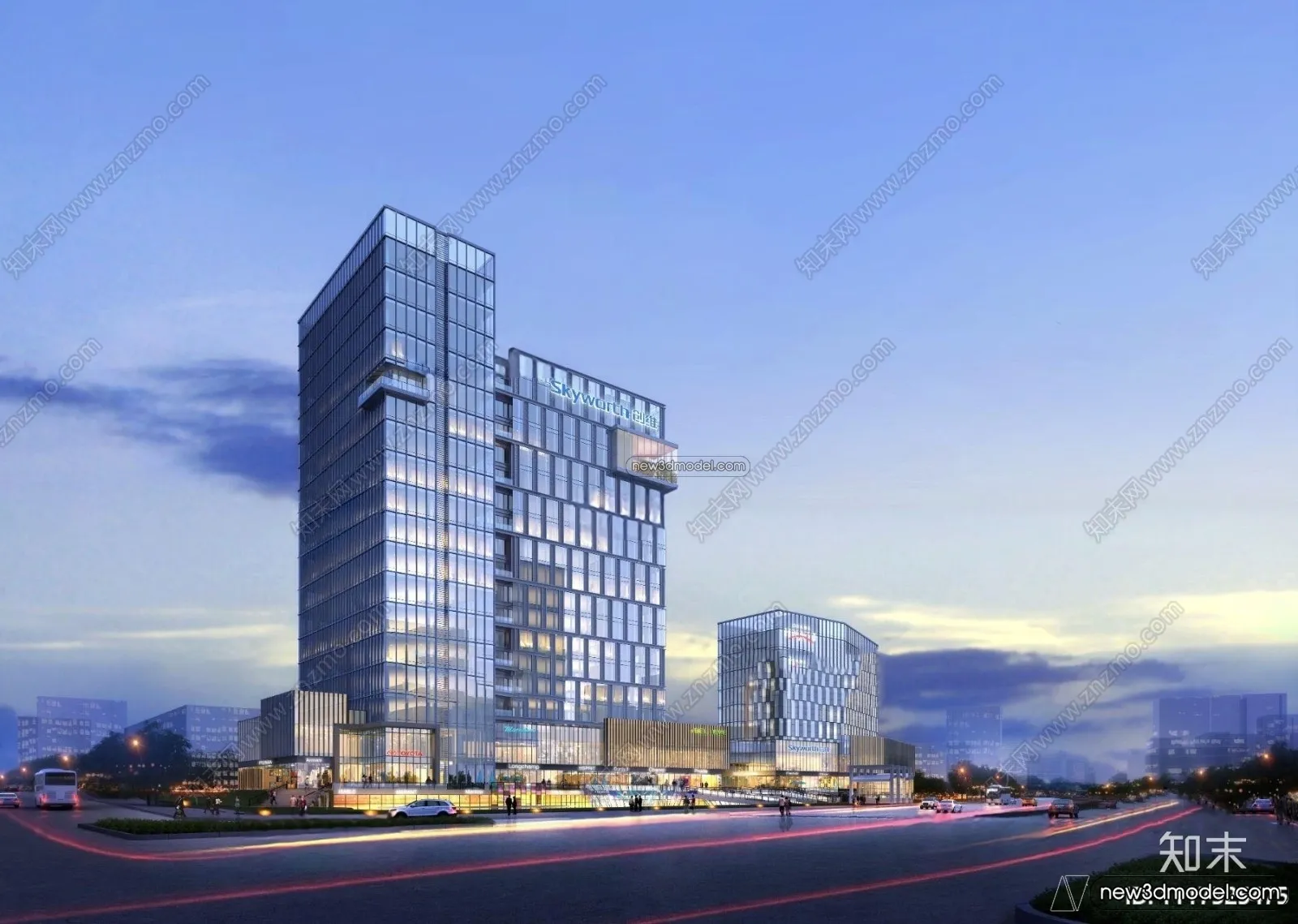 3D Models of Commercial Building - Exterior 3D Scenes - 020