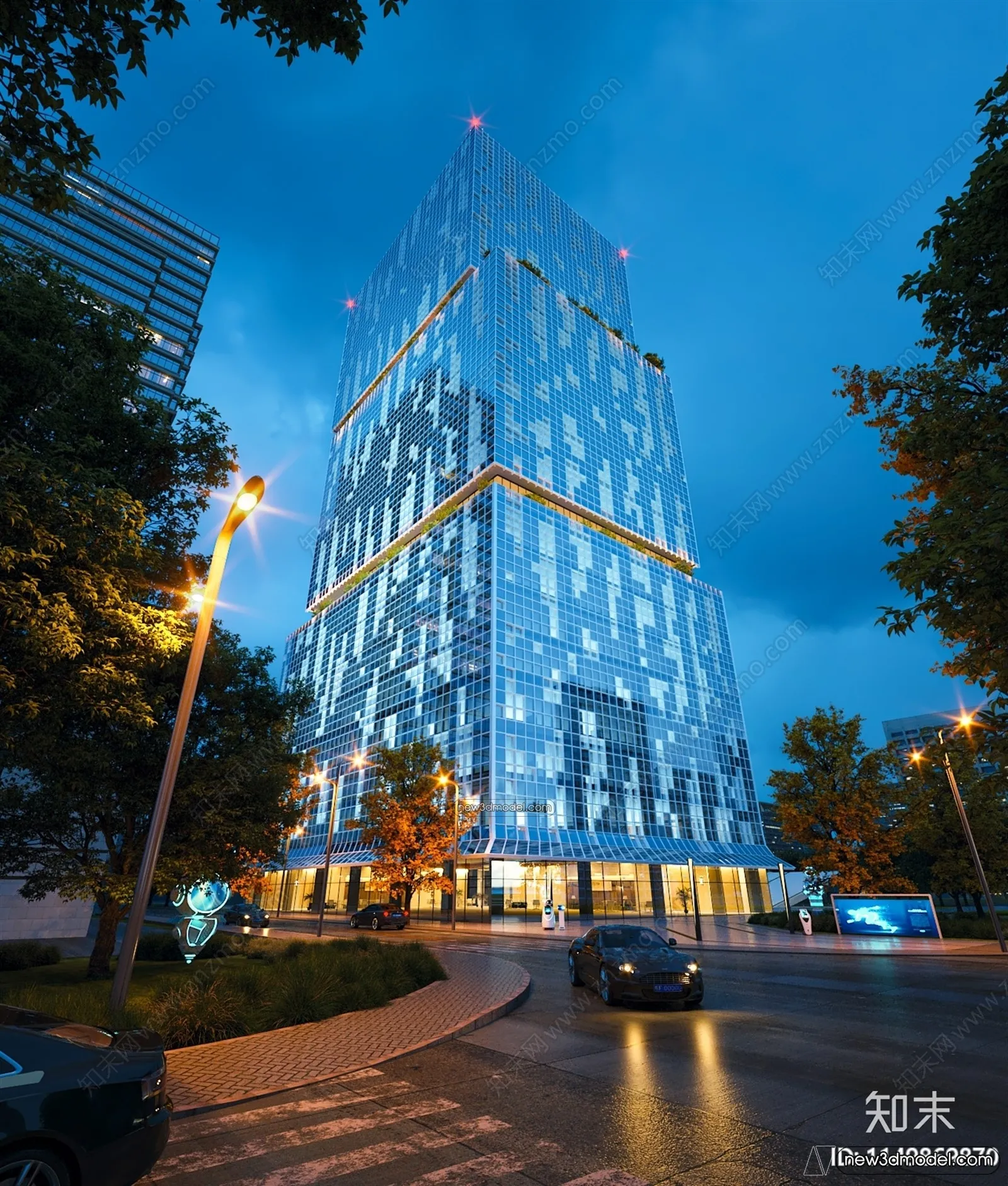 3D Models of Commercial Building - Exterior 3D Scenes - 021