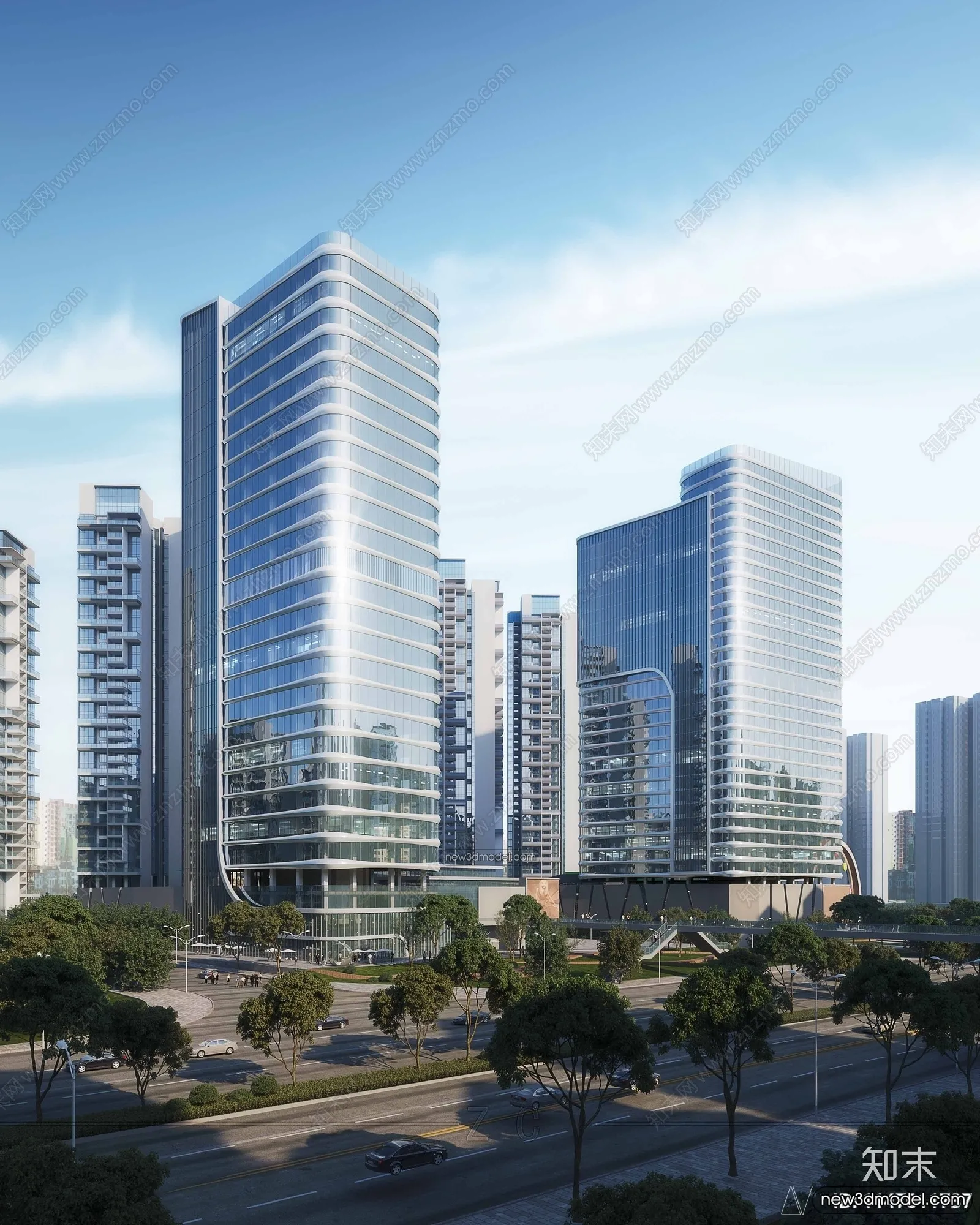 3D Models of Commercial Building - Exterior 3D Scenes - 022