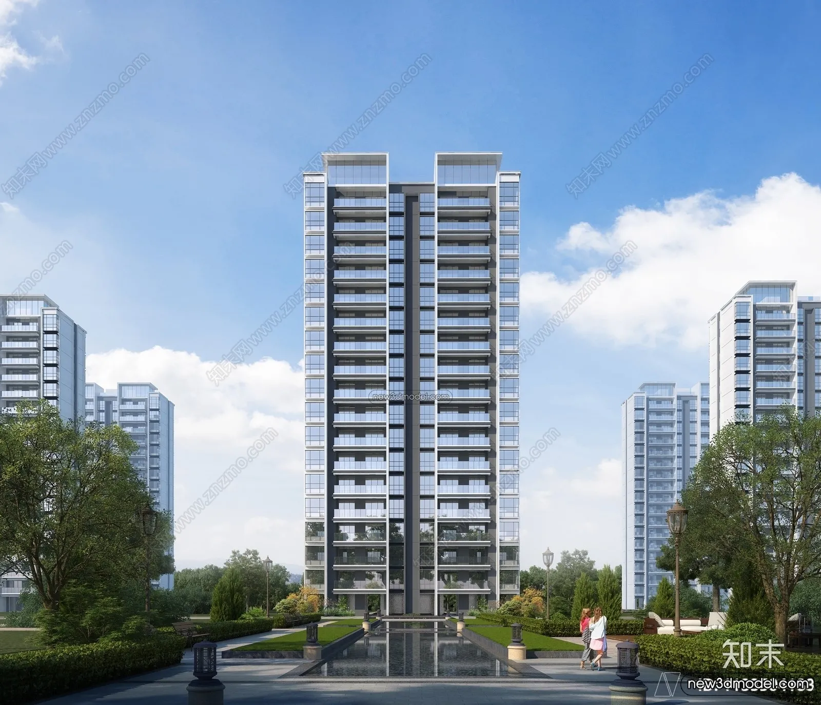 3D Models of Commercial Building - Exterior 3D Scenes - 023