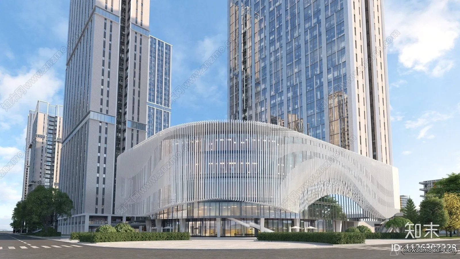 3D Models of Commercial Building - Exterior 3D Scenes - 024