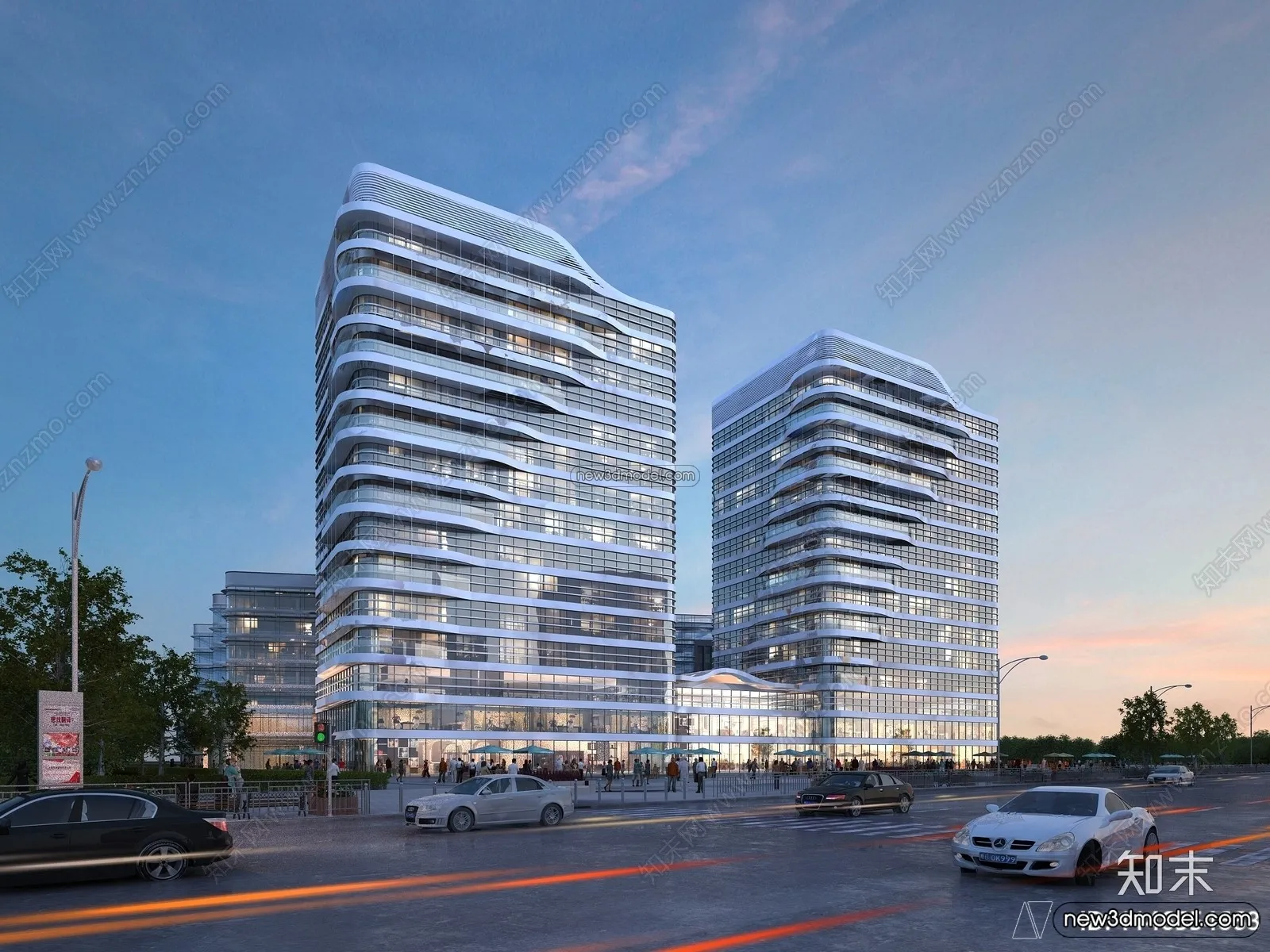 3D Models of Commercial Building - Exterior 3D Scenes - 025