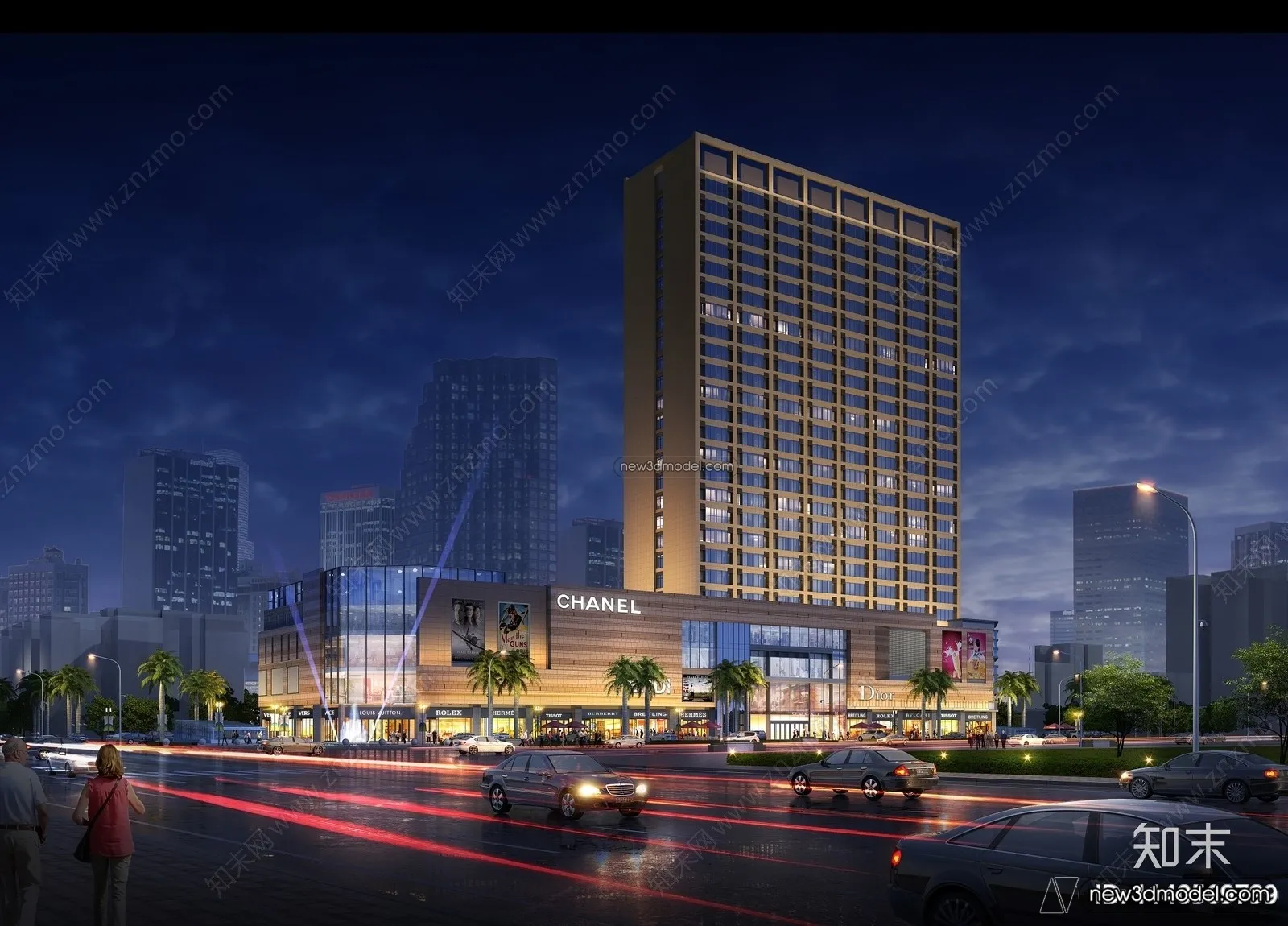 3D Models of Commercial Building - Exterior 3D Scenes - 027