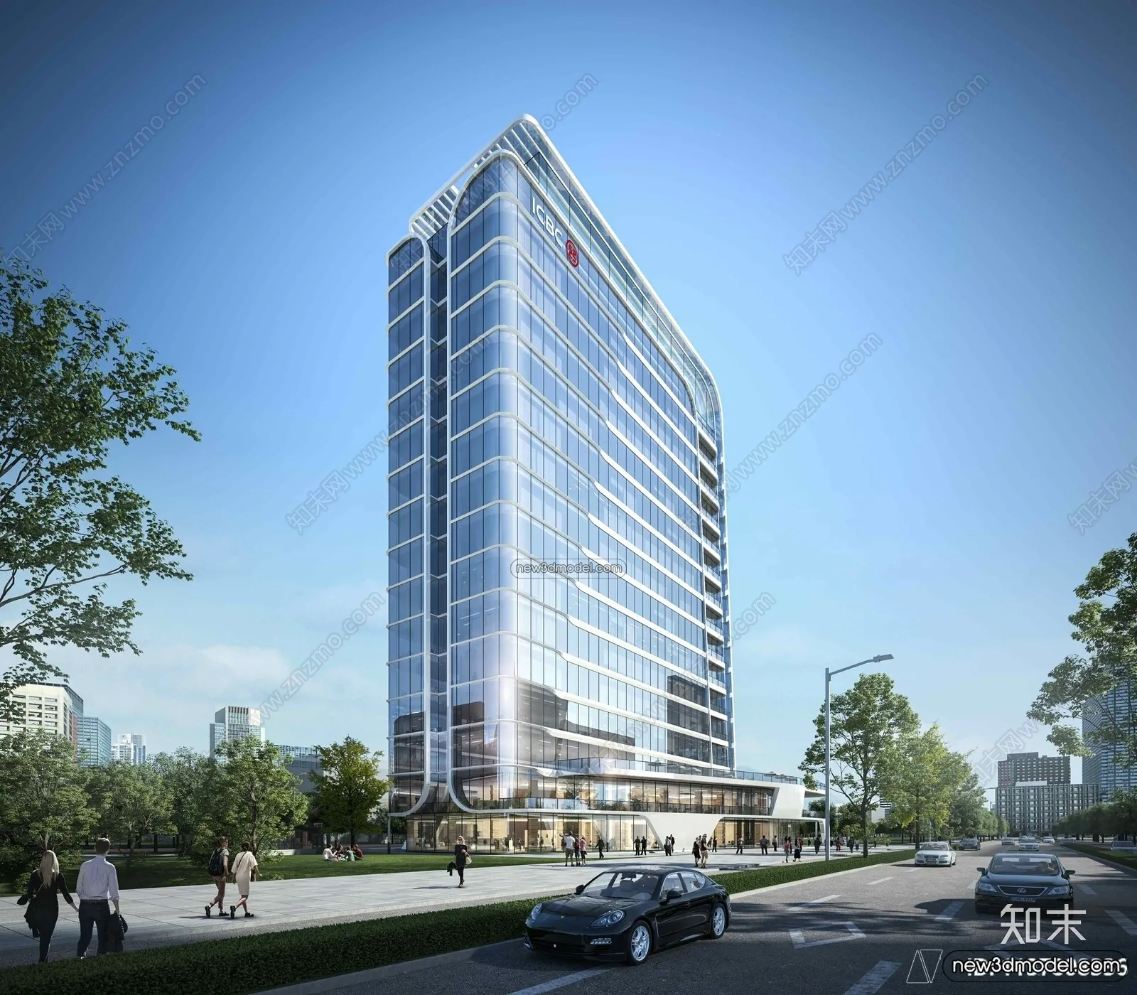 3D Models of Commercial Building - Exterior 3D Scenes - 028