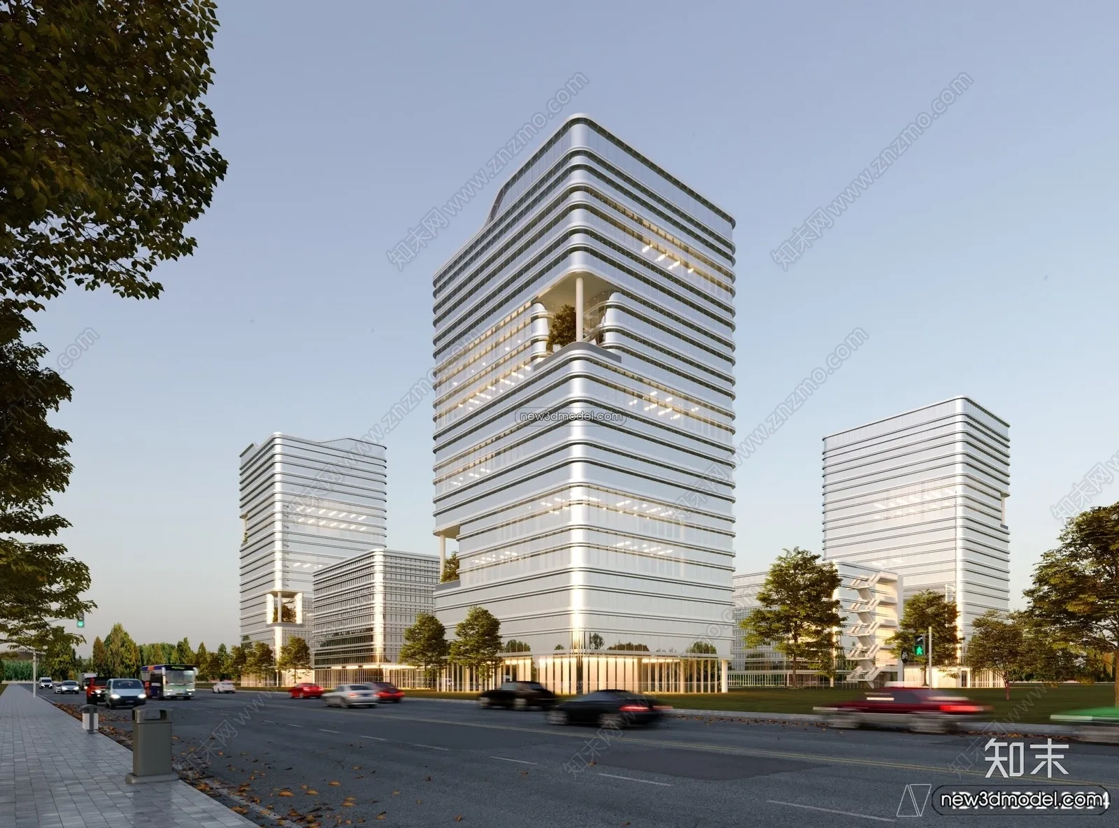 3D Models of Commercial Building - Exterior 3D Scenes - 029