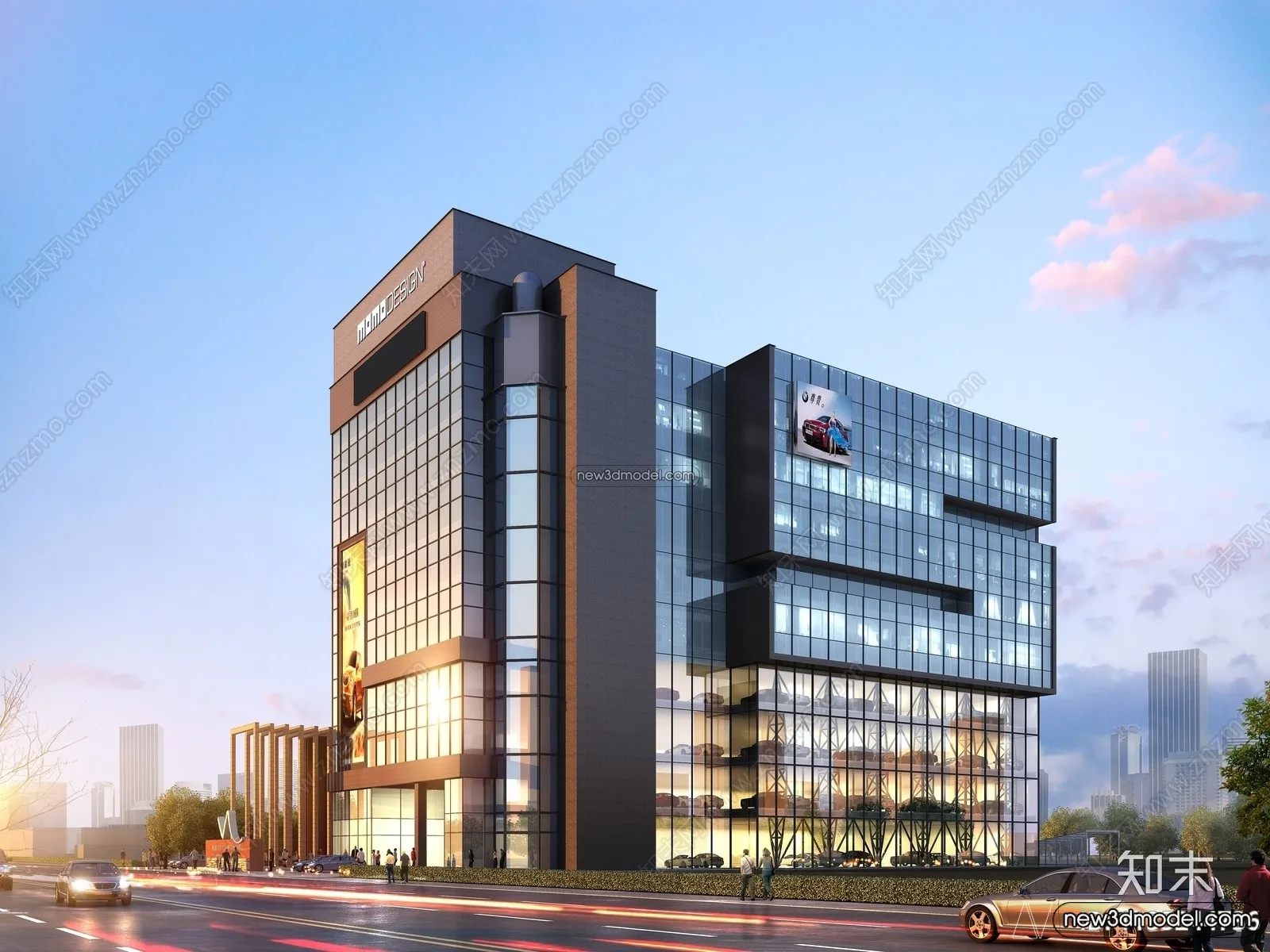 3D Models of Commercial Building - Exterior 3D Scenes - 032