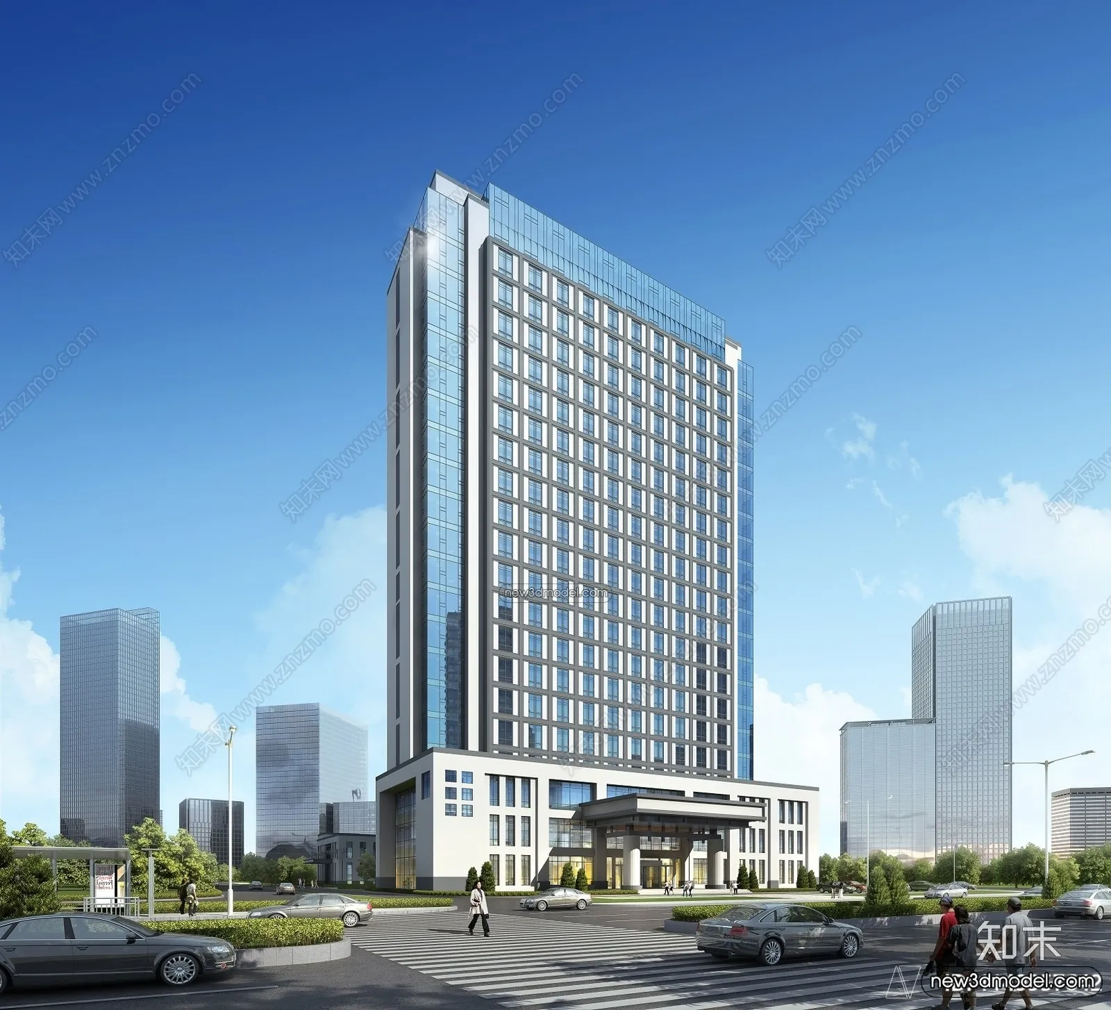 3D Models of Commercial Building - Exterior 3D Scenes - 036