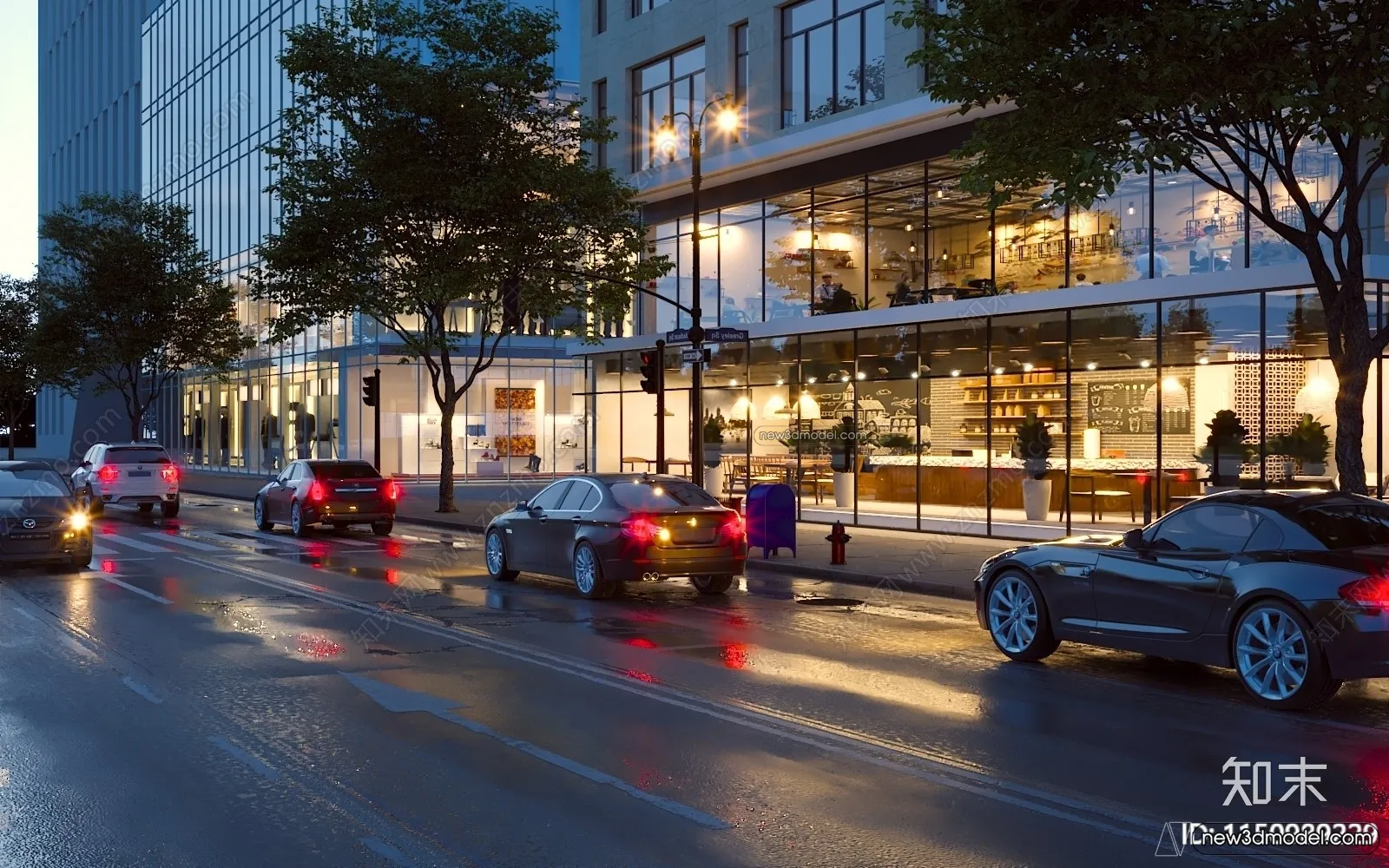 3D Models of Commercial Building - Exterior 3D Scenes - 039