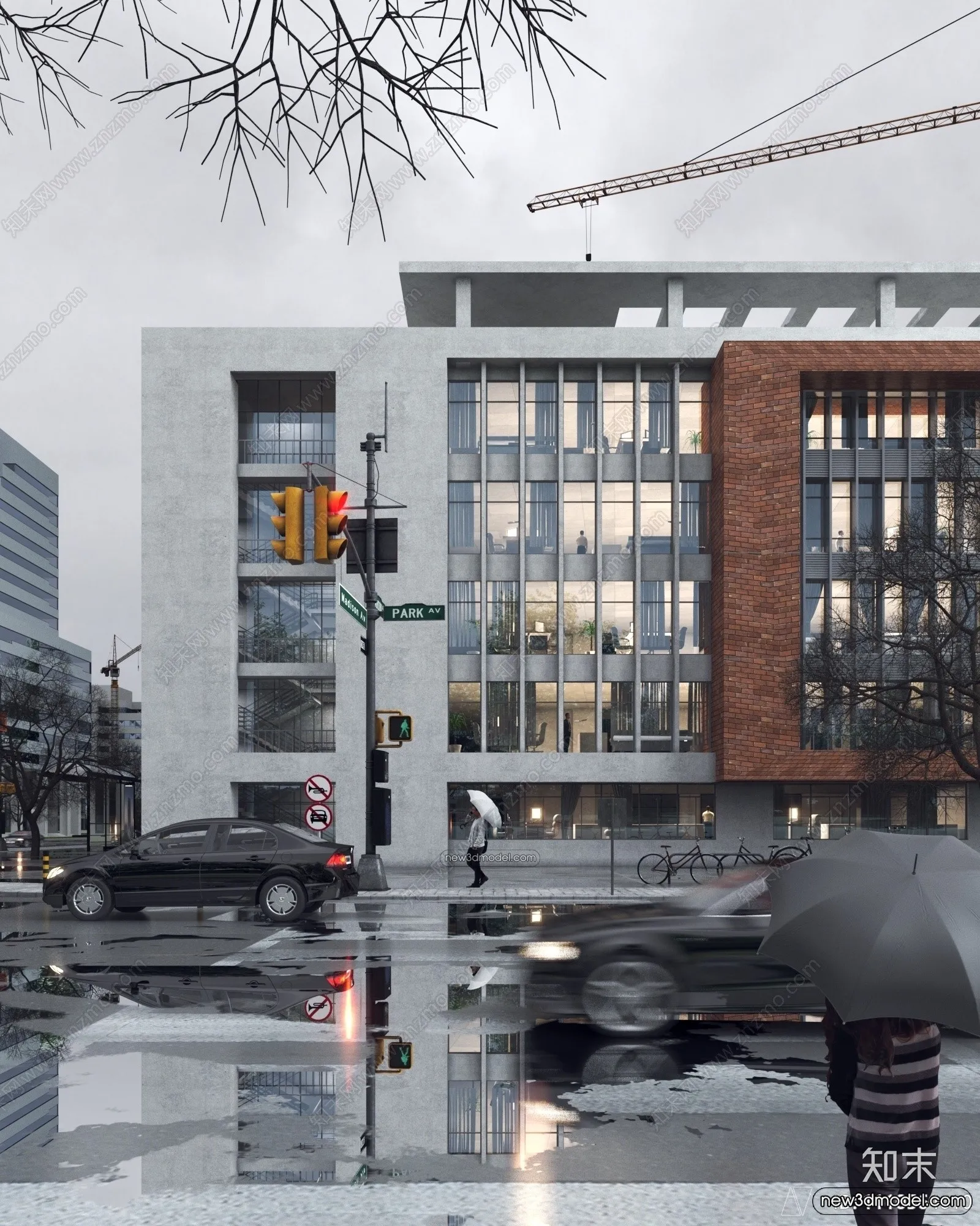 3D Models of Commercial Building - Exterior 3D Scenes - 040