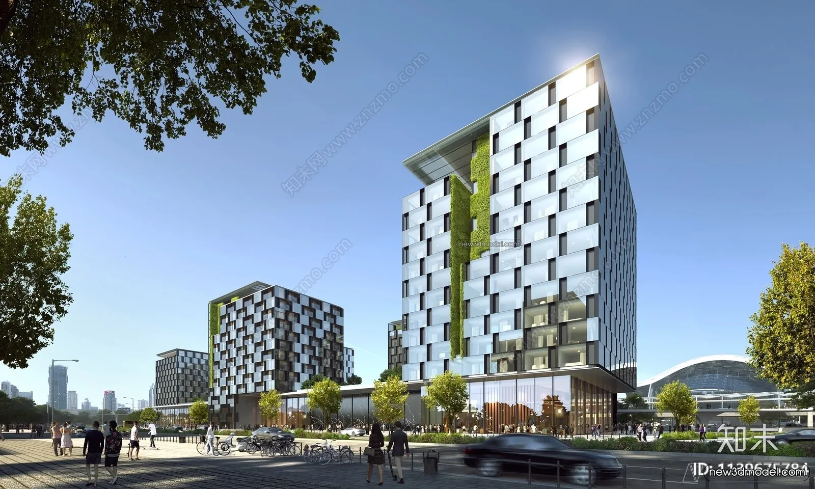 3D Models of Commercial Building - Exterior 3D Scenes - 042