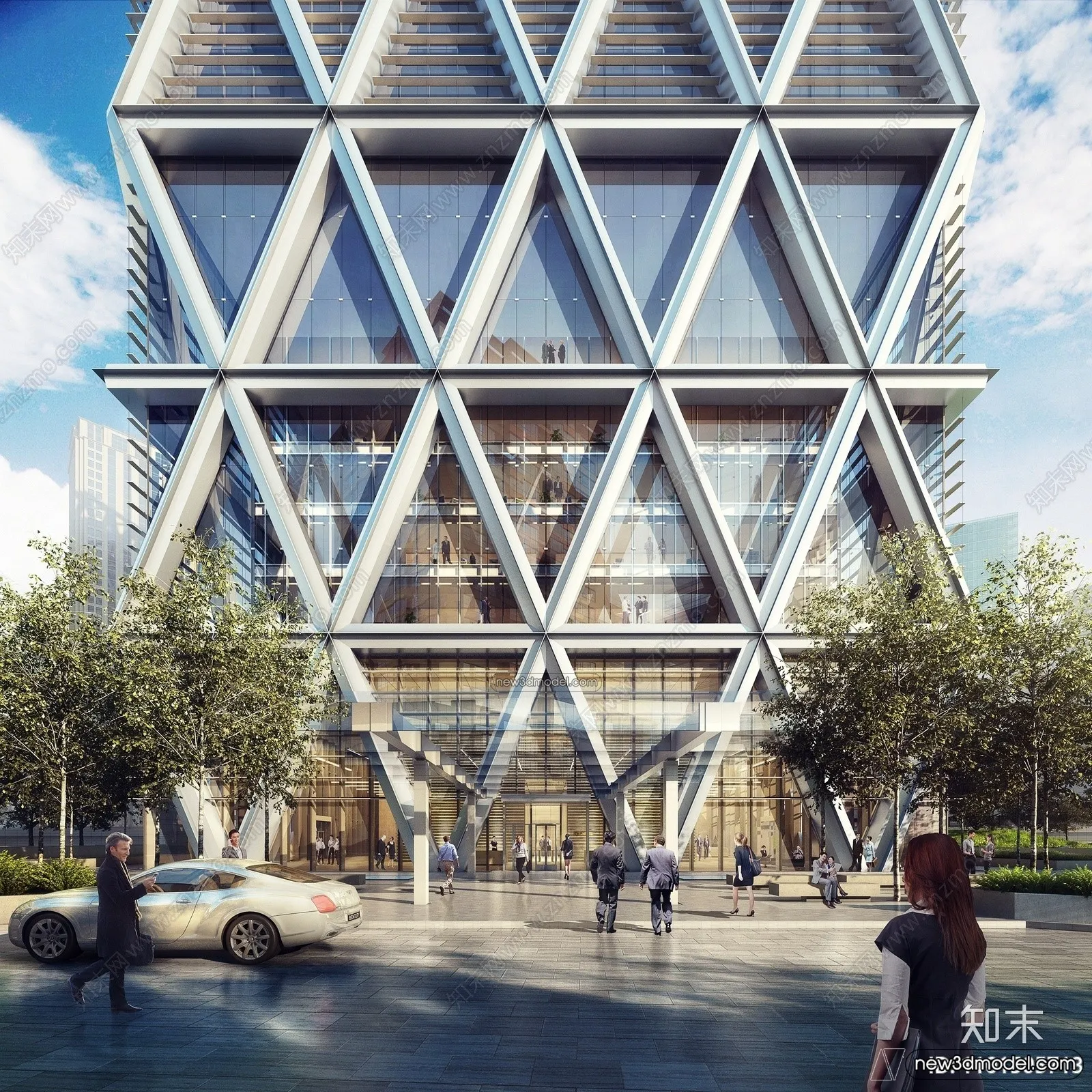 3D Models of Commercial Building - Exterior 3D Scenes - 045