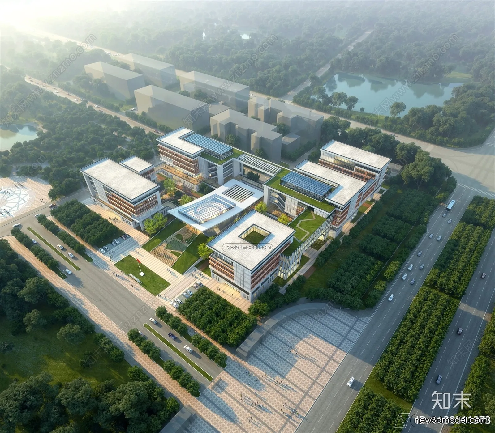 3D Models of Commercial Building - Exterior 3D Scenes - 048